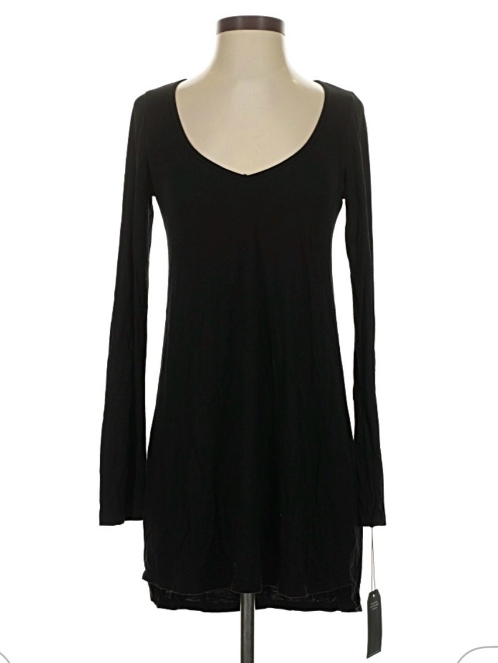 Michael Lauren Black Long Sleeve Scoop Neck Dress NWT